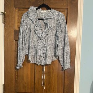 Doen Floral Ruffle Blouse